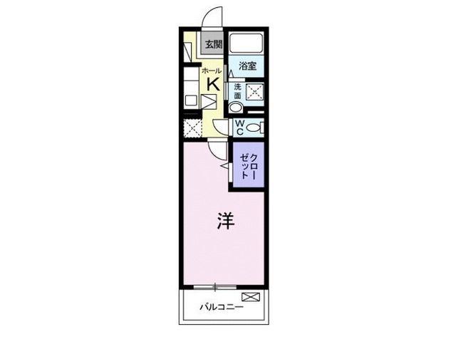 アルカディア IV(1K/1階)の間取り写真