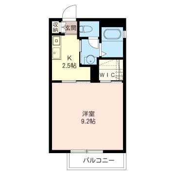 シャンブルI番館(1K/1階)の間取り写真