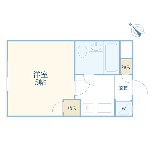 リバティーヒルズ三軒茶屋(1K/2階)の間取り写真