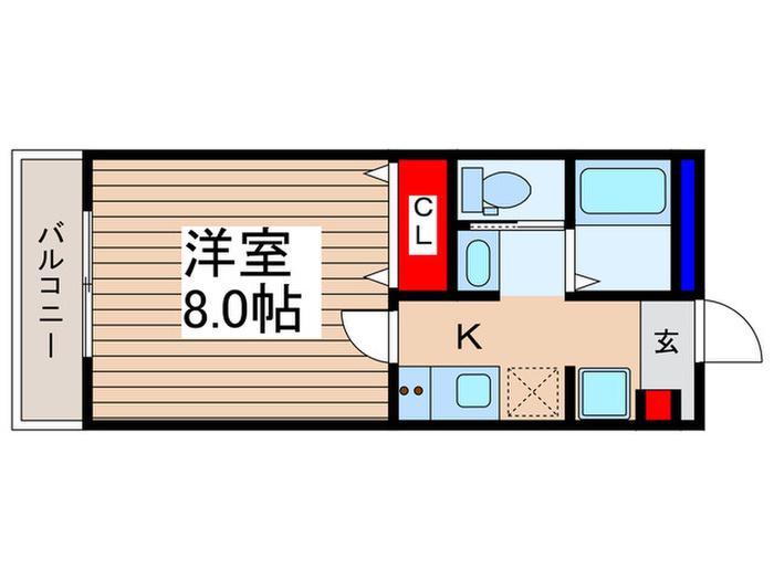SSみずほ台04AP(1K/3階)の間取り写真