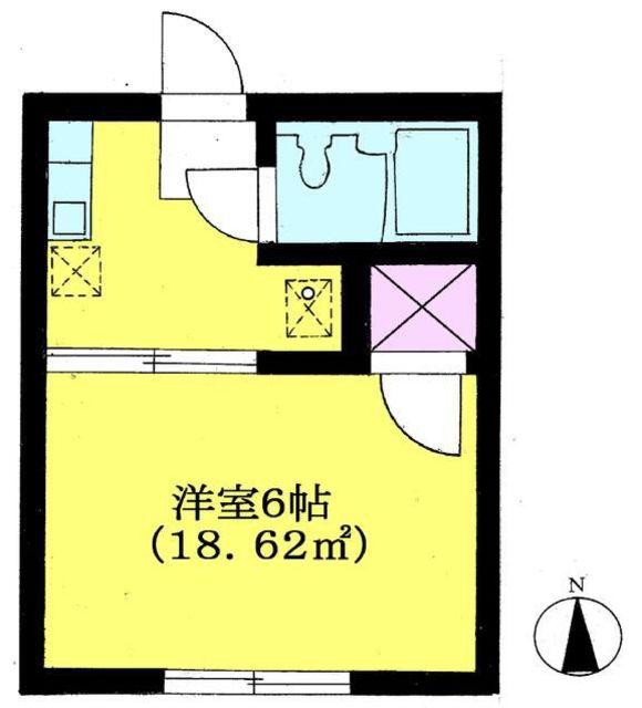 シティハイムIINO(1K/1階)の間取り写真