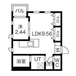 BRIQUE(1LDK/3階)の間取り写真