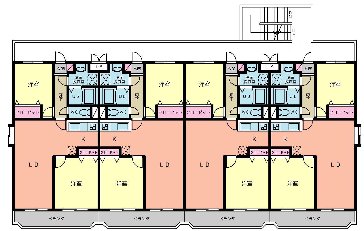 パストラルパレス豊岡(2LDK/2階)の間取り写真