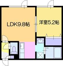 アパシオ439(1LDK/2階)の間取り写真