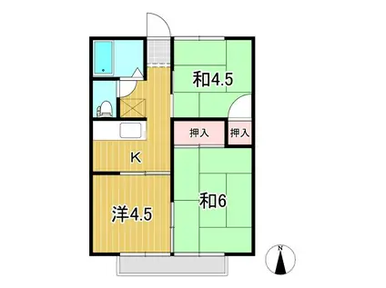 メゾン成和(3K/2階)の間取り写真