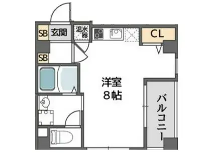 コンフォール南森町(1K/10階)の間取り写真