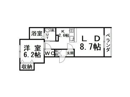 セント・ポプラ(1LDK/2階)の間取り写真