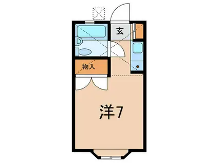 SK神木(ワンルーム/2階)の間取り写真