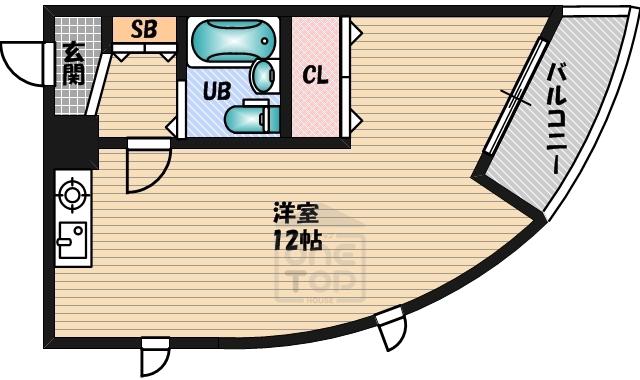 第6センリハイツ(ワンルーム/5階)の間取り写真