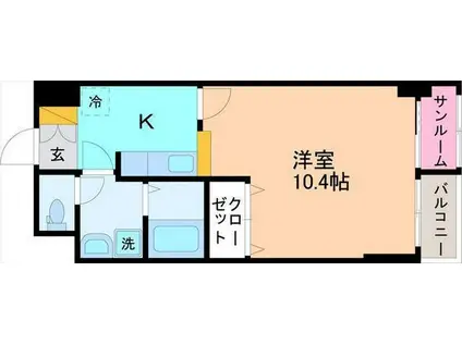 PLAZA-R(1K/3階)の間取り写真