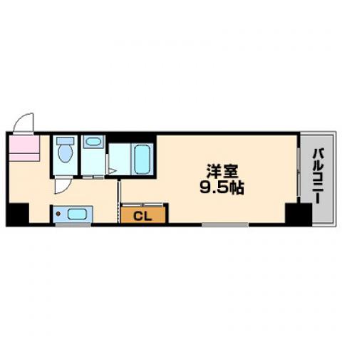 第3イワヒロビル(1K/3階)の間取り写真