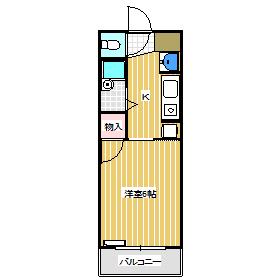 マンション・セト(1K/2階)の間取り写真