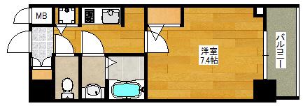 S-RESIDENCE江坂EMINENCE(1K/9階)の間取り写真