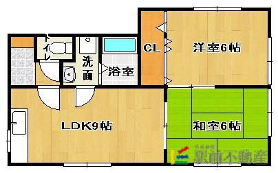 サンコーポII(2LDK/1階)の間取り写真