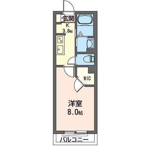メゾン ド モリス(1K/2階)の間取り写真