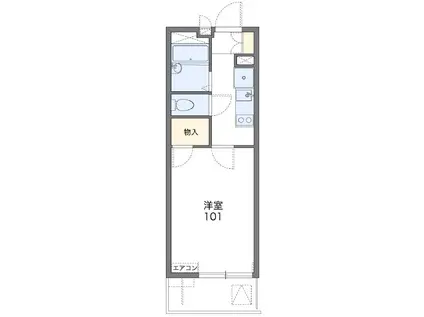 レオパレス別府II(1K/3階)の間取り写真