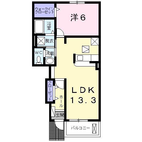 スターSKII(1LDK/1階)の間取り写真