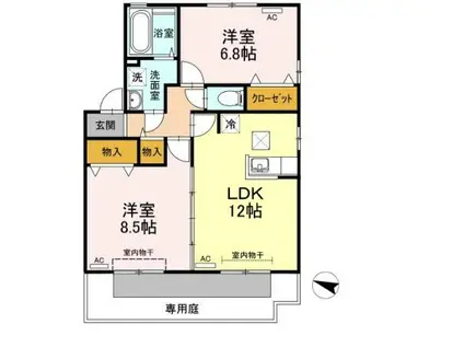 ステージハイツ(2LDK/2階)の間取り写真