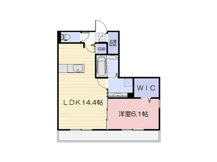 LUCE(1LDK/3階)の間取り写真