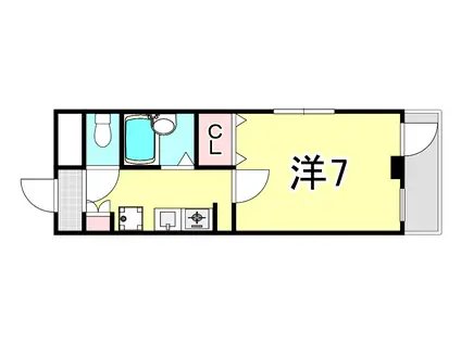 セイントプレアーII(1K/5階)の間取り写真