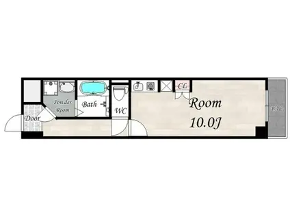 サンプラザ神楽(ワンルーム/4階)の間取り写真