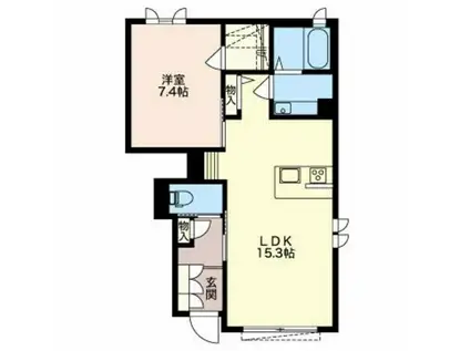 大樹の丘 THE TREE OF LIFE(1LDK/1階)の間取り写真