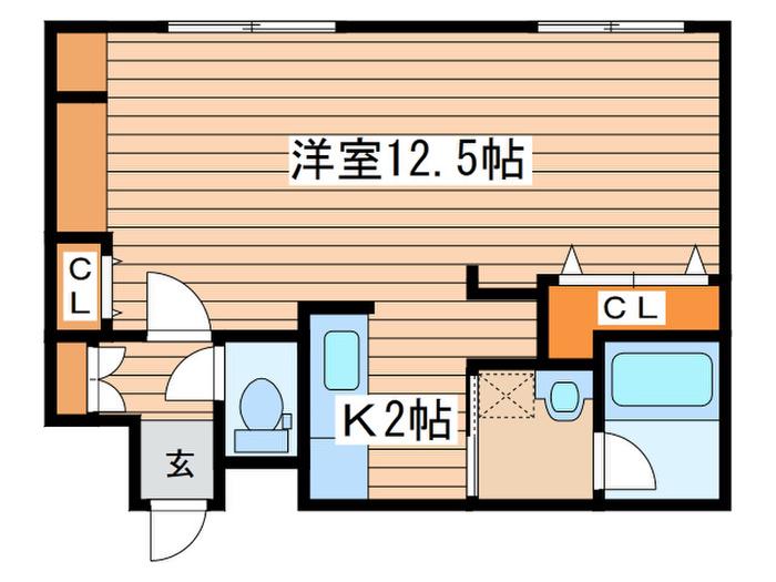 SOLEIL2・6(1K/2階)の間取り写真
