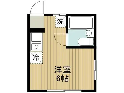 クレッセンド2(ワンルーム/2階)の間取り写真