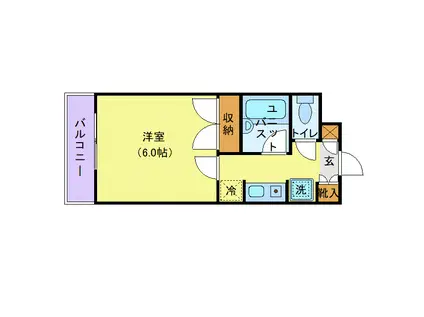 メゾン・ド・ラルジュ(1K/4階)の間取り写真