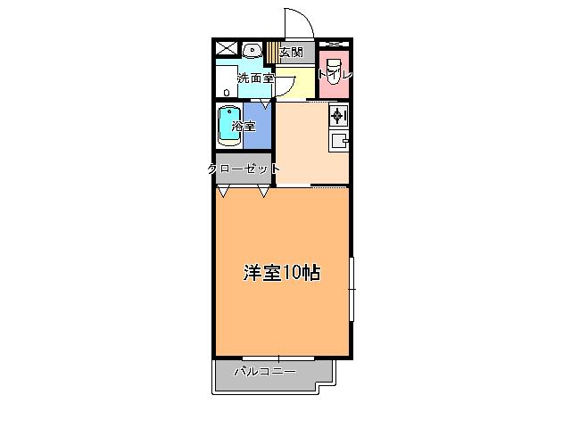 Y&Mシャトレマツモト(1K/2階)の間取り写真