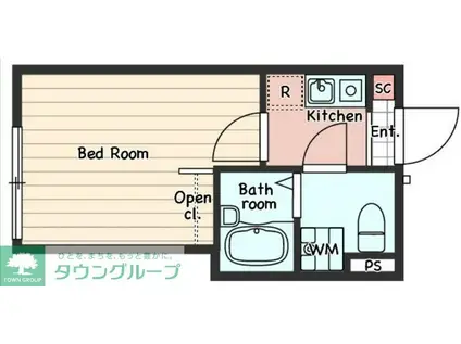 ガーデンズソフィア(1K/3階)の間取り写真