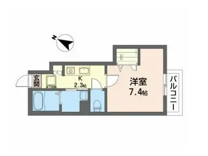 シャーメゾン八幡2丁目(1K/1階)の間取り写真