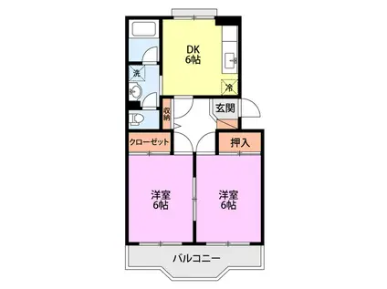 センチュリー眞(2DK/3階)の間取り写真
