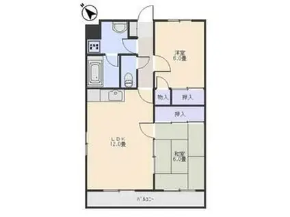 グリーンパティオ(2LDK/3階)の間取り写真