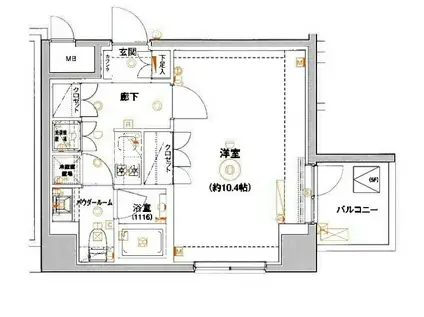 セジョリ板橋桜通(1K/5階)の間取り写真
