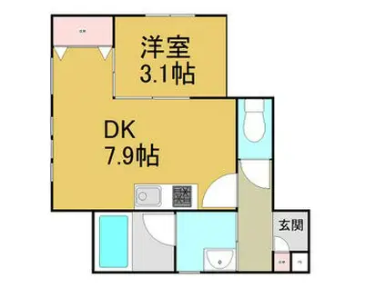 ET TOI 中村公園(1DK/4階)の間取り写真