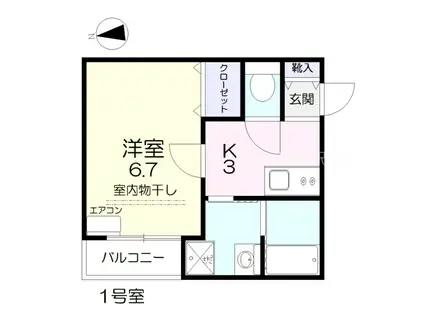 ヴィーナスコート島田本町(1K/3階)の間取り写真