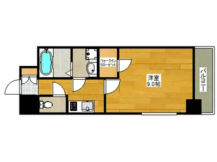 エストーネ江坂(1K/7階)の間取り写真