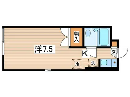 パークヒルズ綱島台(1K/1階)の間取り写真