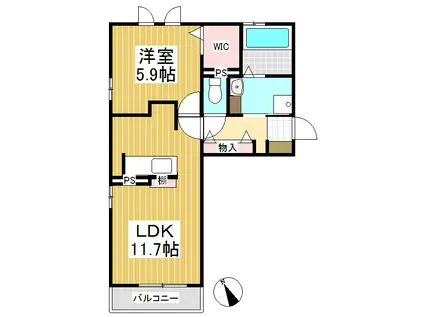グラン ソフィア(1LDK/1階)の間取り写真