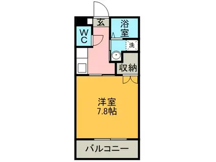 葉月館III(1K/3階)の間取り写真