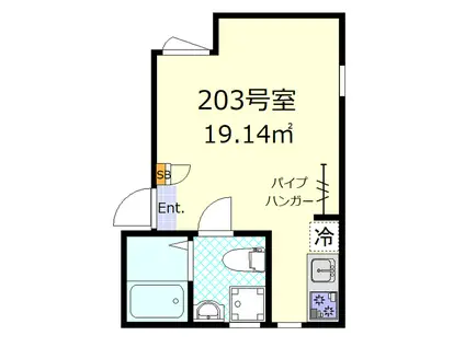 ルーエ亀有(ワンルーム/2階)の間取り写真