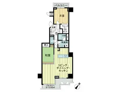 ライオンズマンション星陵(2LDK/6階)の間取り写真