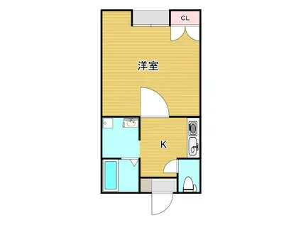 シャーウッドコート(1K/1階)の間取り写真