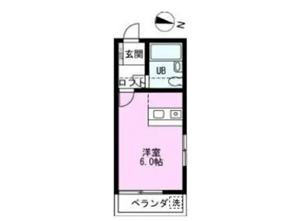 アネックス戸田8期(ワンルーム/1階)の間取り写真