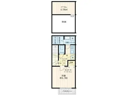 LA BRILLRER(1K/2階)の間取り写真