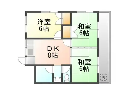 イーエムマンション(3DK/3階)の間取り写真