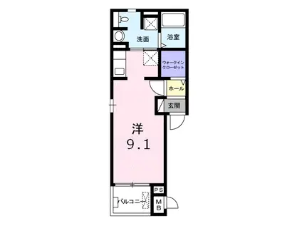 ベル パフィオ(ワンルーム/1階)の間取り写真