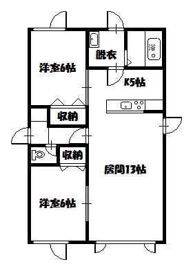 マイステージ(2LDK/1階)の間取り写真
