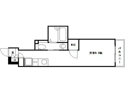 地下鉄東西線 東山駅(京都) 徒歩2分 5階建 築11年(1K/1階)の間取り写真